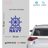 Navy Duty Car Safety Sticker for Awareness